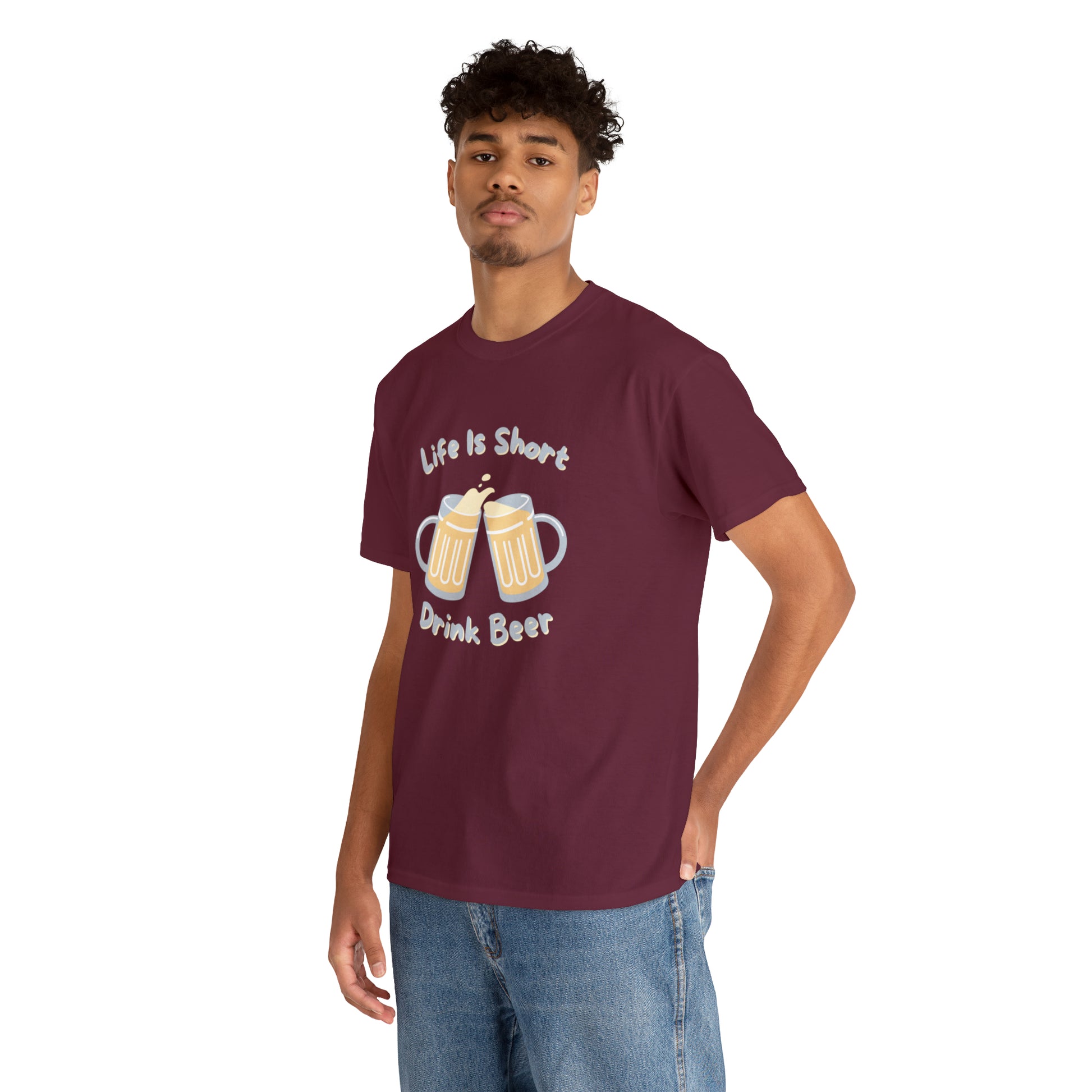 "Life Is Short, Drink Beer" T-Shirt - Weave Got Gifts - Unique Gifts You Won’t Find Anywhere Else!