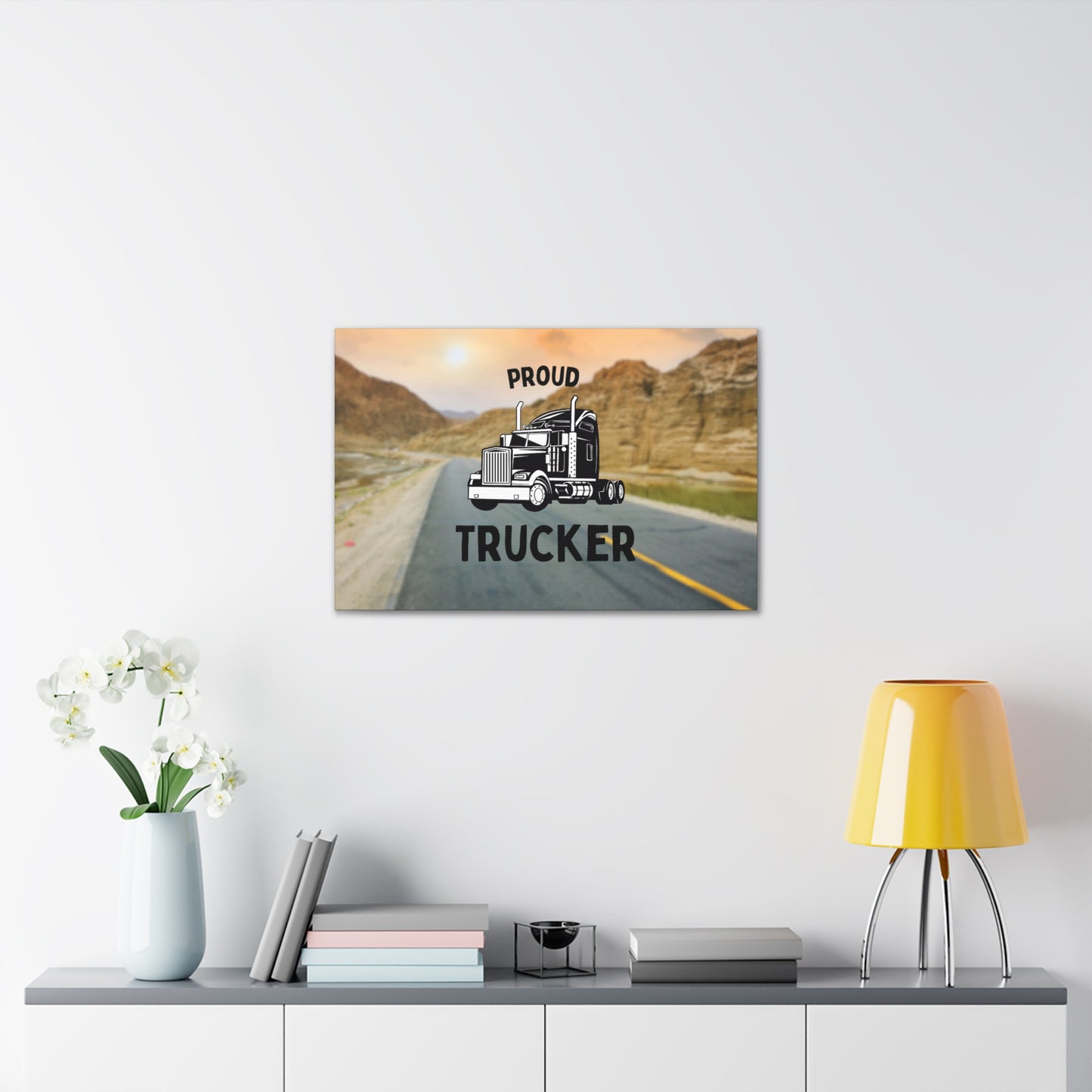 "Proud Trucker" Wall Art - Weave Got Gifts - Unique Gifts You Won’t Find Anywhere Else!