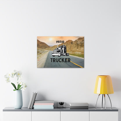 "Proud Trucker" Wall Art - Weave Got Gifts - Unique Gifts You Won’t Find Anywhere Else!
