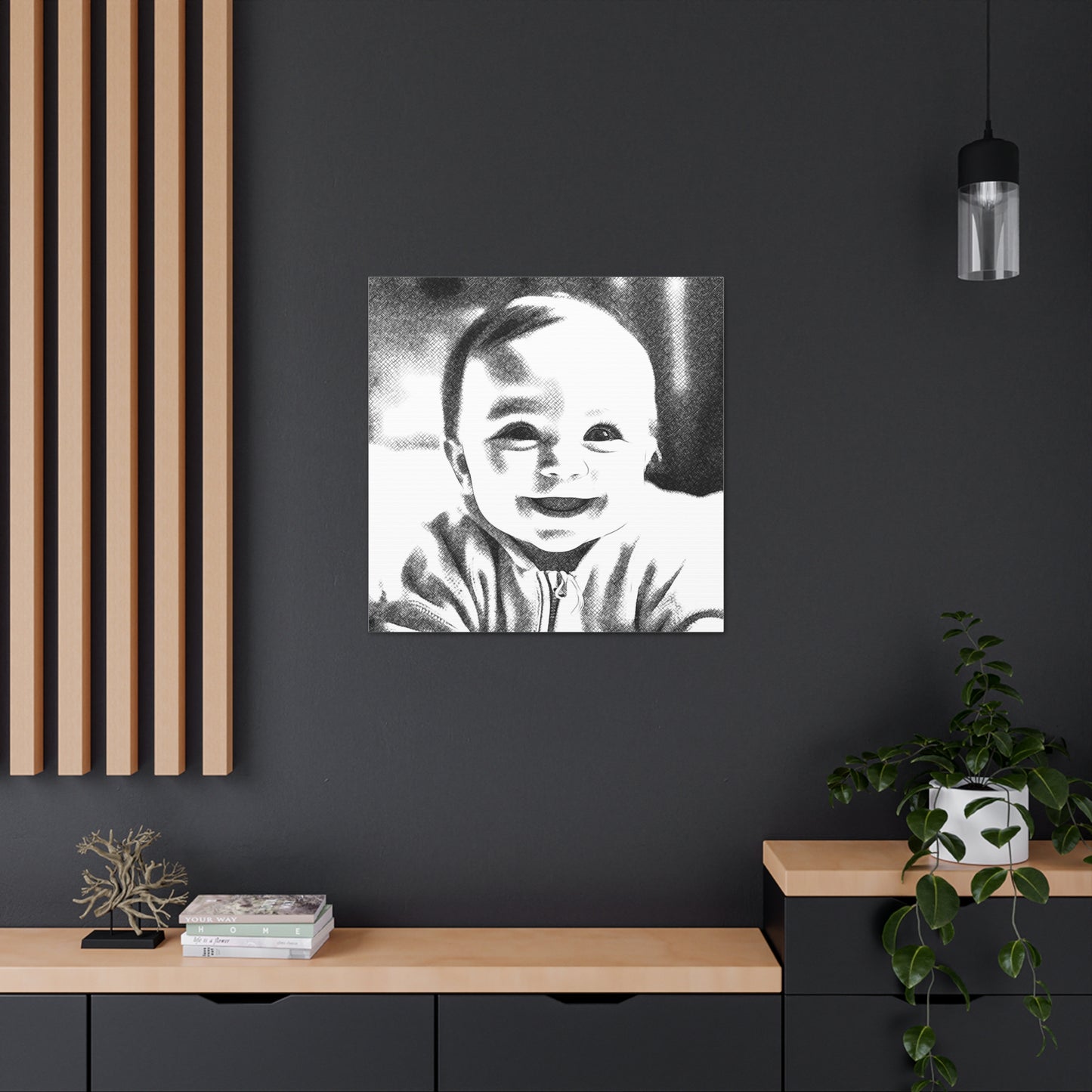 "Baby Photo Drawing" Custom Wall Art - Weave Got Gifts - Unique Gifts You Won’t Find Anywhere Else!