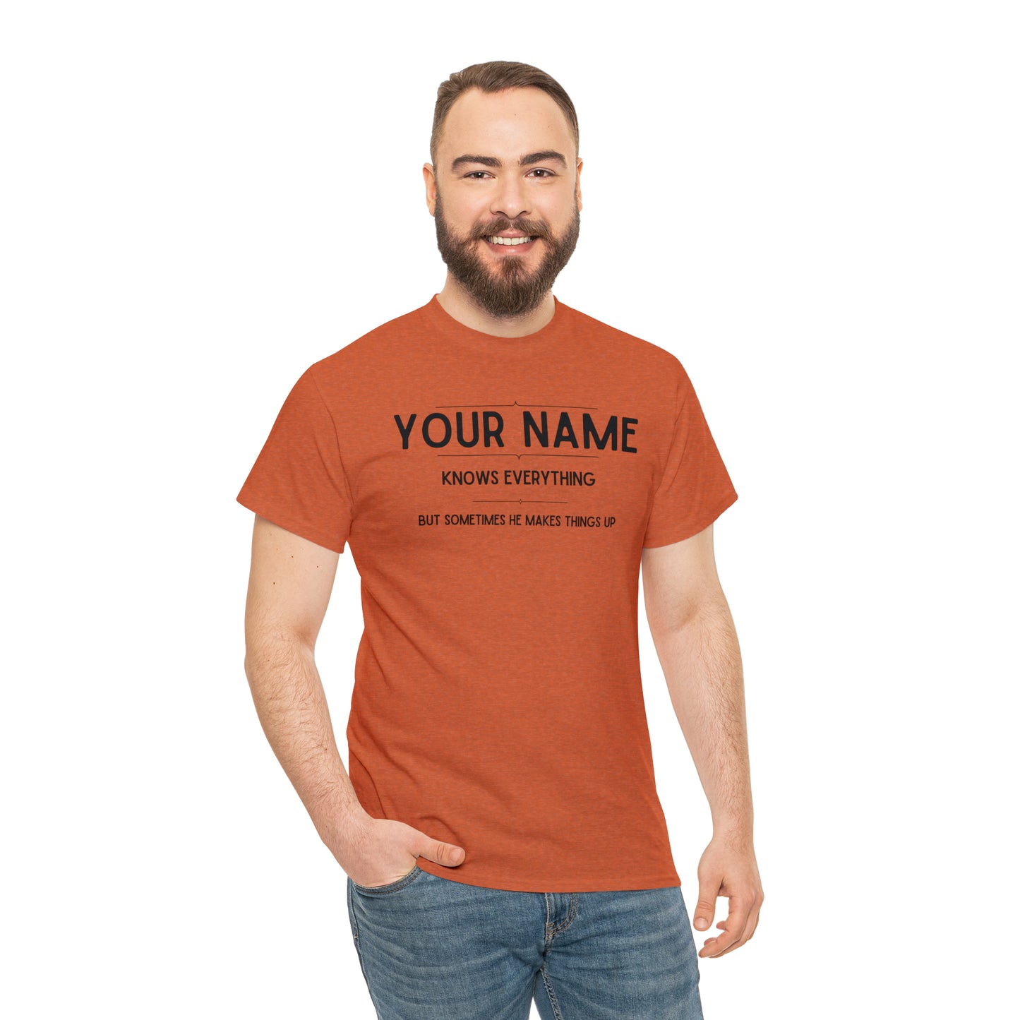 "YOUR NAME Knows Everything" Custom T-Shirt - Weave Got Gifts - Unique Gifts You Won’t Find Anywhere Else!