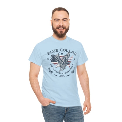 Bold American eagle shirt for blue collar men