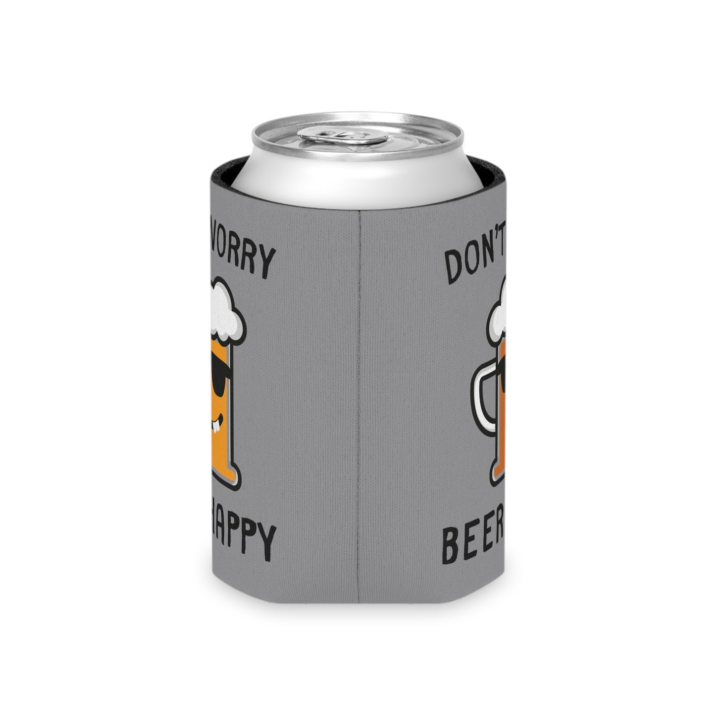 "Don't Worry, Beer Happy" Can Cooler - Weave Got Gifts - Unique Gifts You Won’t Find Anywhere Else!