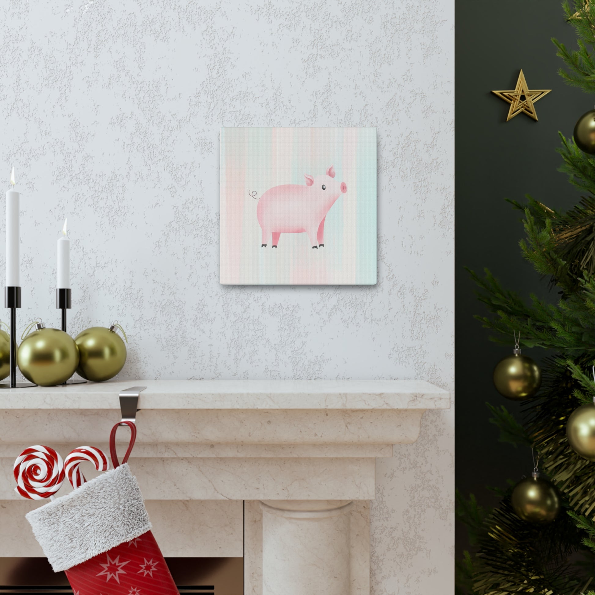"Cute Pig" Nursery Wall Art - Weave Got Gifts - Unique Gifts You Won’t Find Anywhere Else!