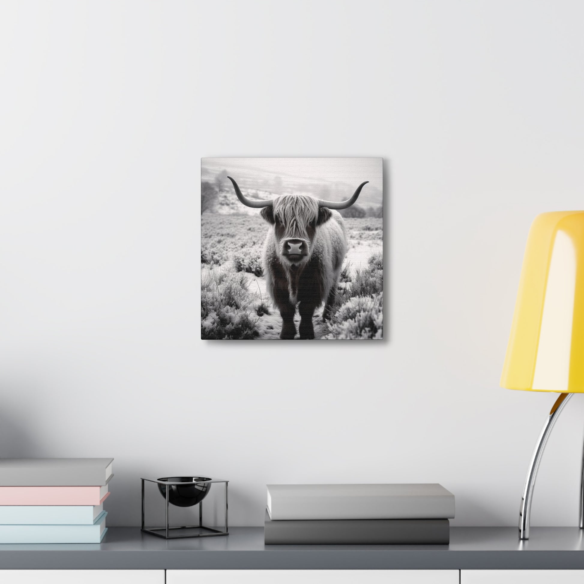 "Black & White Highland Cow" Wall Art - Weave Got Gifts - Unique Gifts You Won’t Find Anywhere Else!