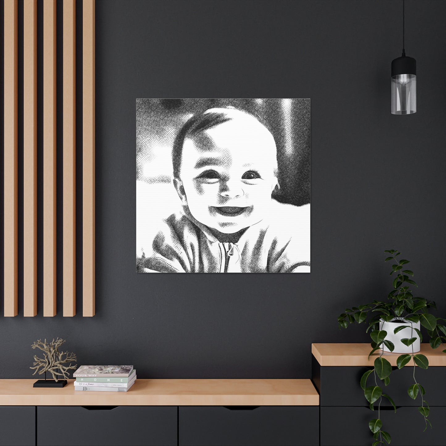 "Baby Photo Drawing" Custom Wall Art - Weave Got Gifts - Unique Gifts You Won’t Find Anywhere Else!