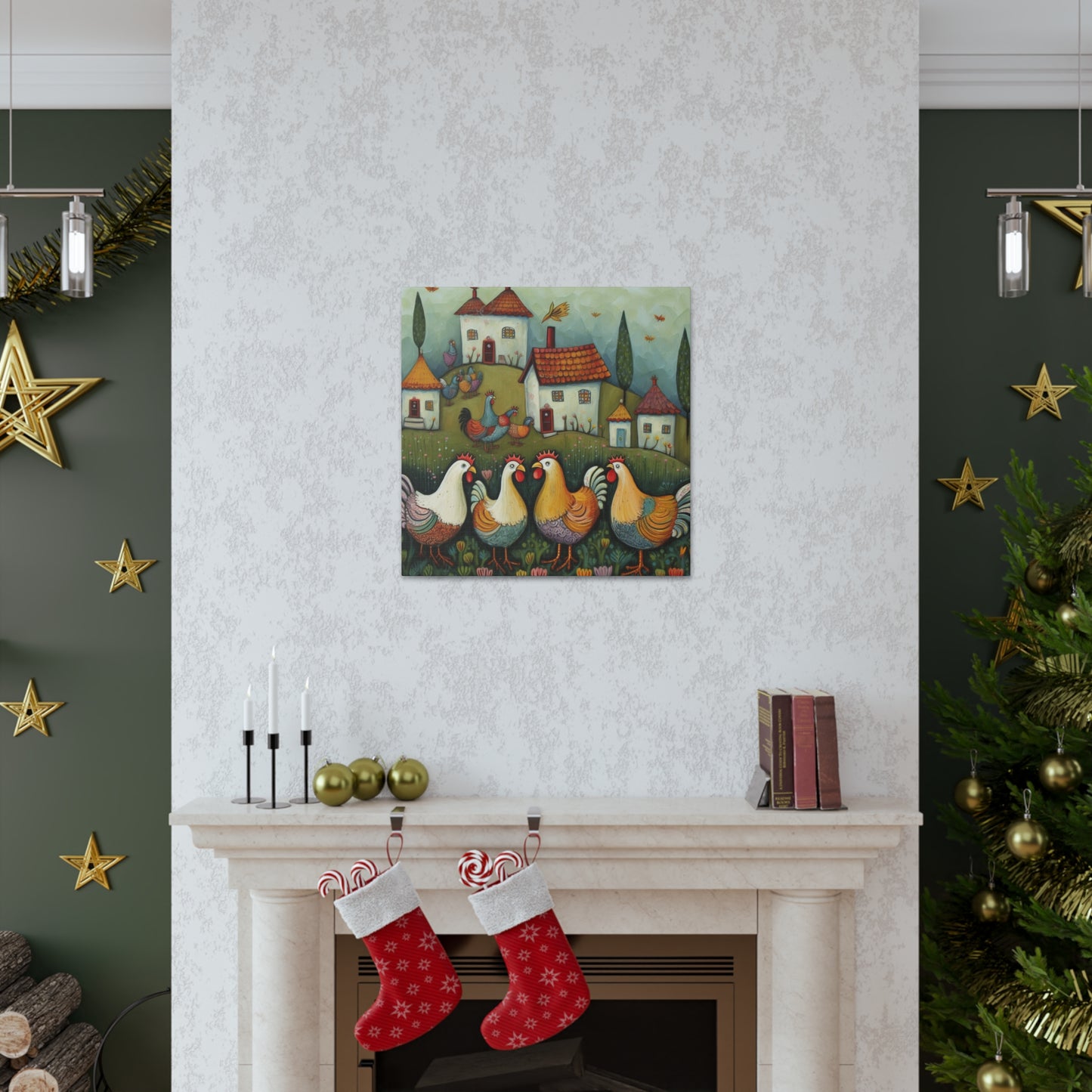 "Vintage Chicken Art" Wall Art - Weave Got Gifts - Unique Gifts You Won’t Find Anywhere Else!