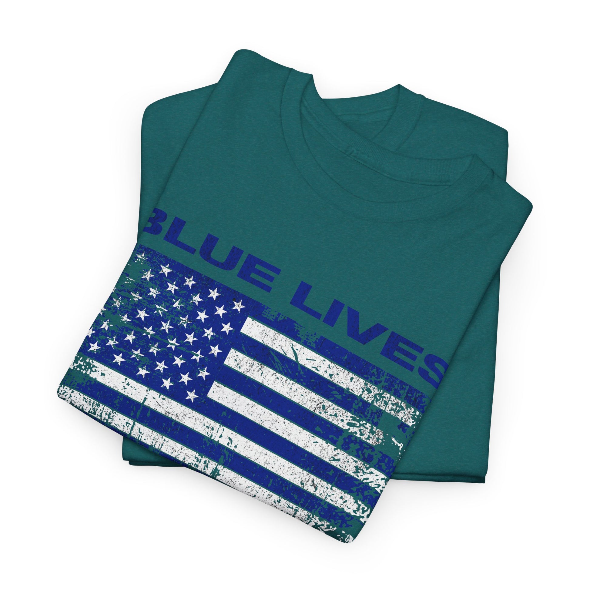 Classic fit Blue Lives Matter t-shirt with tear-away label
