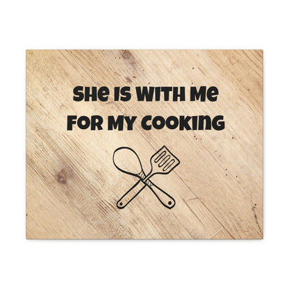 Humorous cooking wall art with rustic background for men
