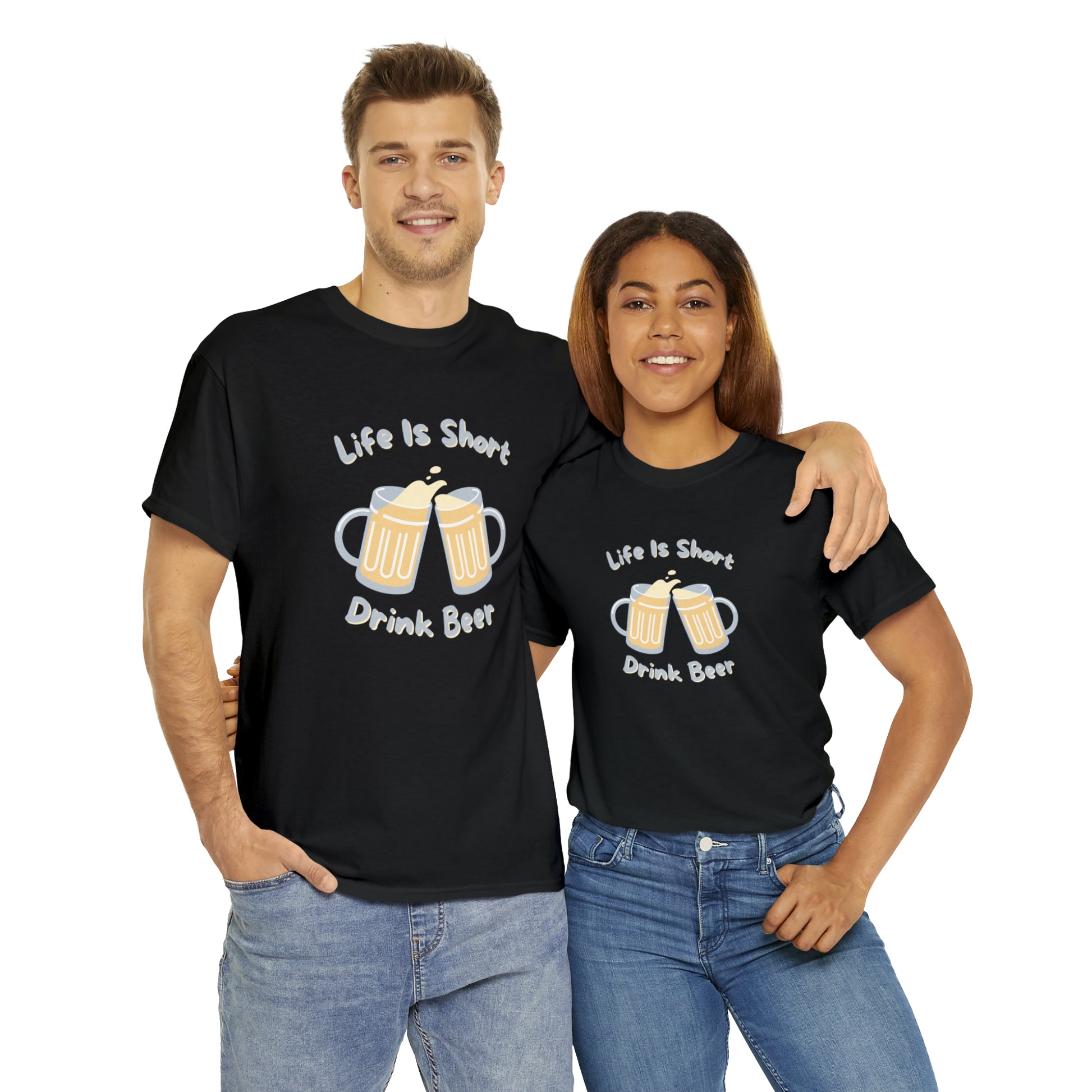 "Life Is Short, Drink Beer" T-Shirt - Weave Got Gifts - Unique Gifts You Won’t Find Anywhere Else!