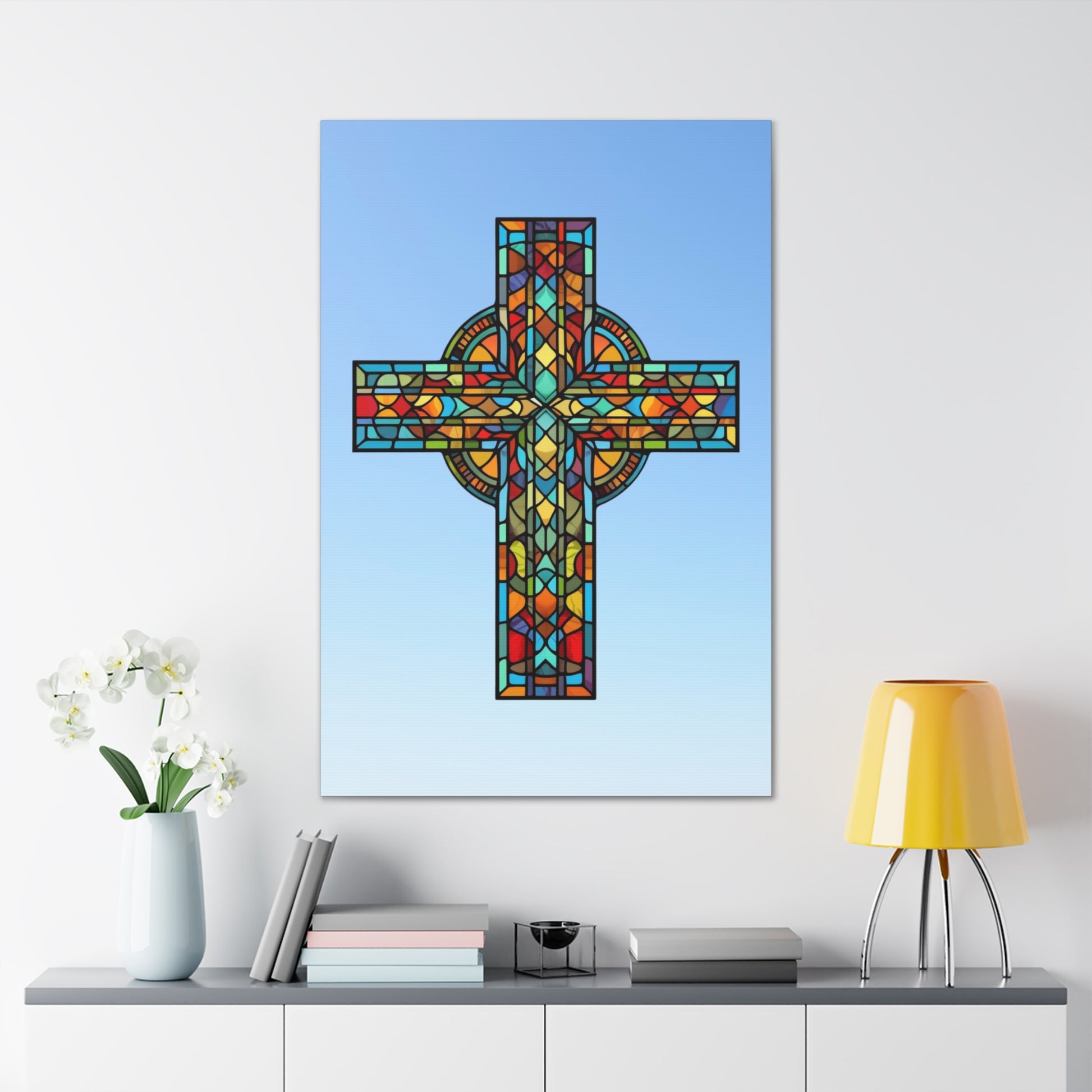 "Stained Glass Cross" Wall Art - Weave Got Gifts - Unique Gifts You Won’t Find Anywhere Else!