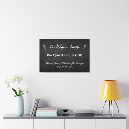 "Backyard Bar & Grill" Custom Wall Art - Weave Got Gifts - Unique Gifts You Won’t Find Anywhere Else!