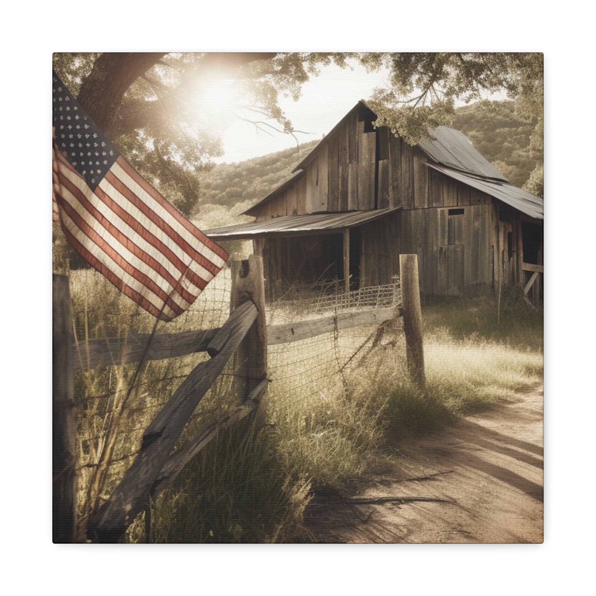 "Rustic American Farm" Wall Art - Weave Got Gifts - Unique Gifts You Won’t Find Anywhere Else!