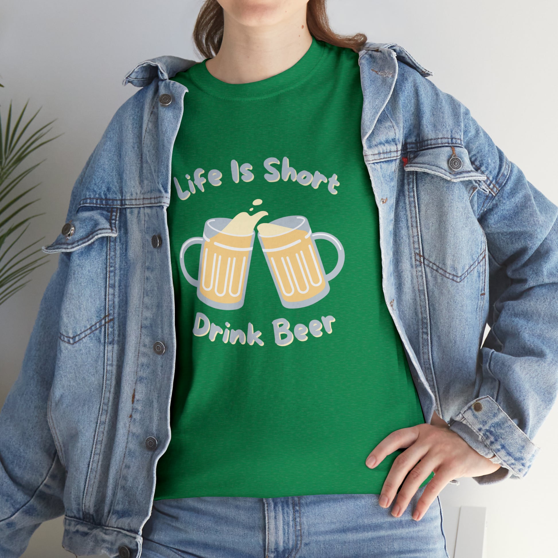 "Life Is Short, Drink Beer" T-Shirt - Weave Got Gifts - Unique Gifts You Won’t Find Anywhere Else!