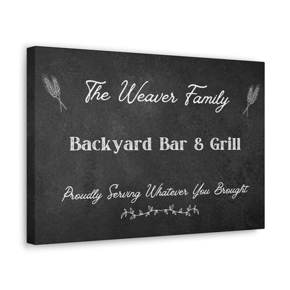 "Backyard Bar & Grill" Custom Wall Art - Weave Got Gifts - Unique Gifts You Won’t Find Anywhere Else!
