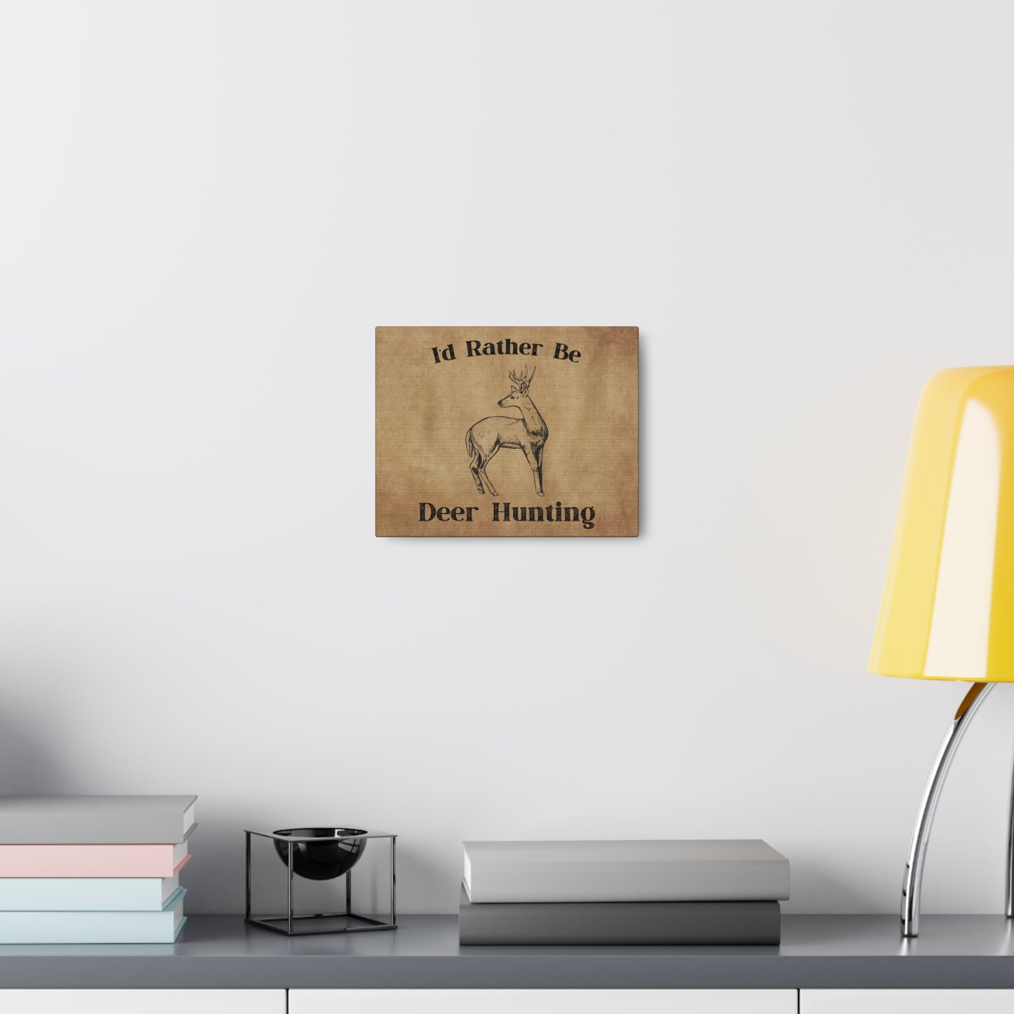 Deer hunting-themed wall art for cabin or man cave





