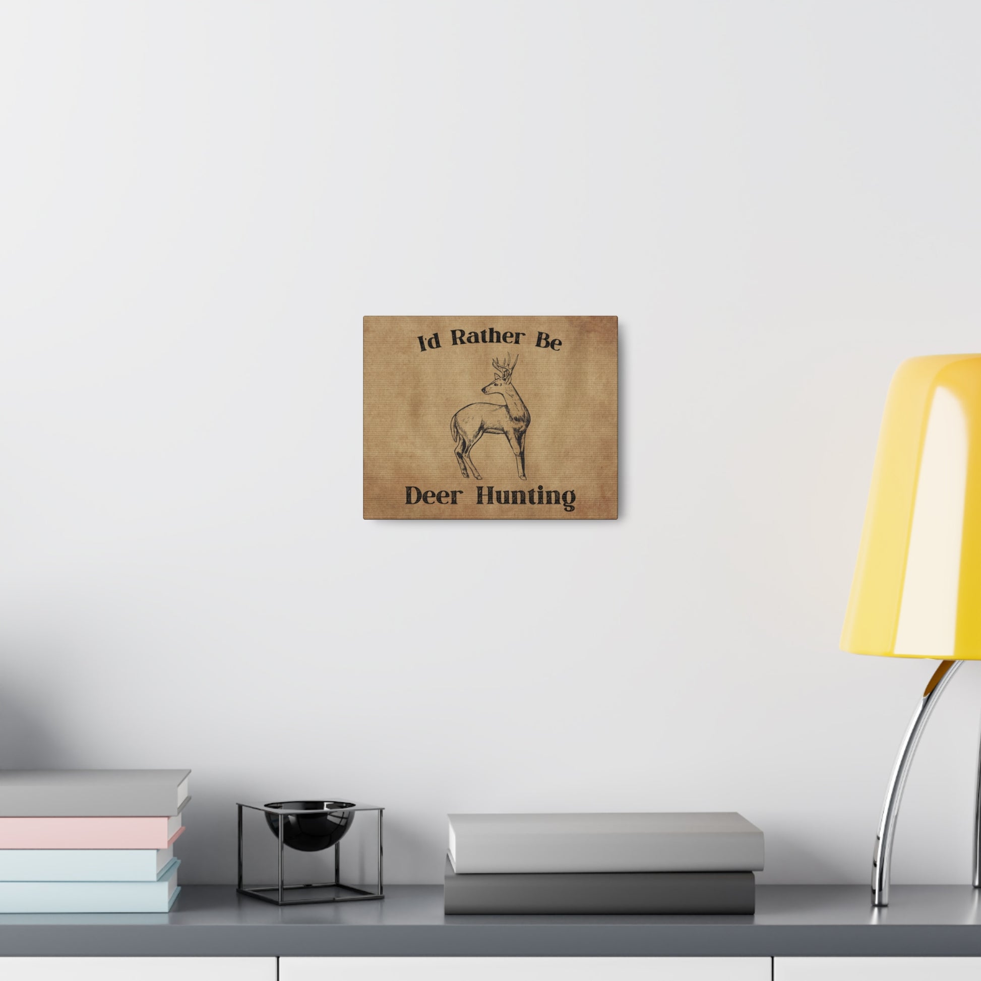 Deer hunting-themed wall art for cabin or man cave





