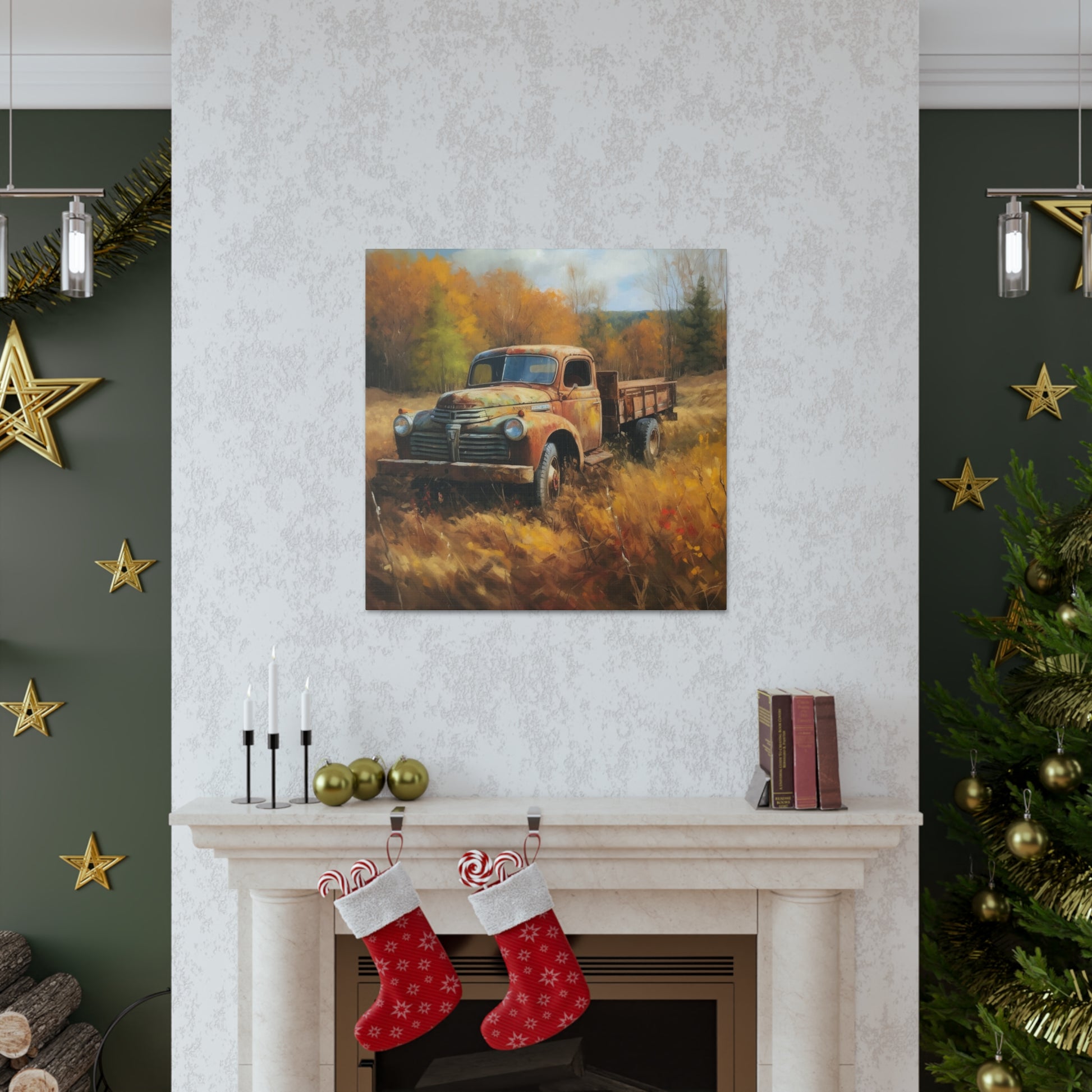 "Fall Farm Rustic Truck" Wall Art - Weave Got Gifts - Unique Gifts You Won’t Find Anywhere Else!