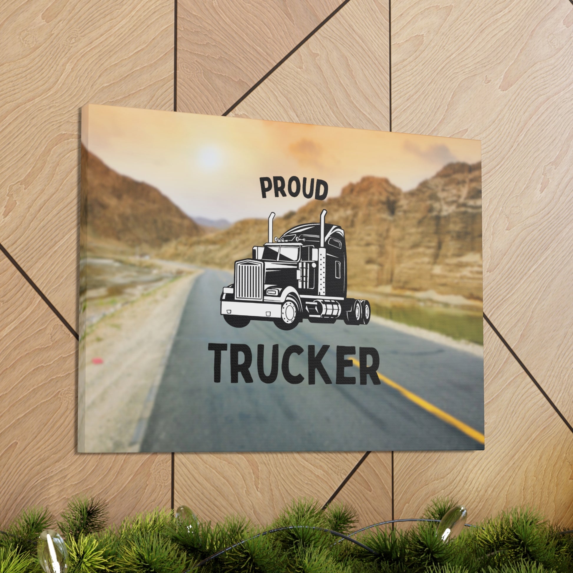 "Proud Trucker" Wall Art - Weave Got Gifts - Unique Gifts You Won’t Find Anywhere Else!