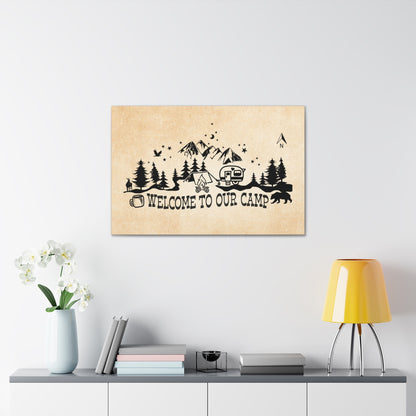 "Welcome To Our Camp" Wall Art - Weave Got Gifts - Unique Gifts You Won’t Find Anywhere Else!