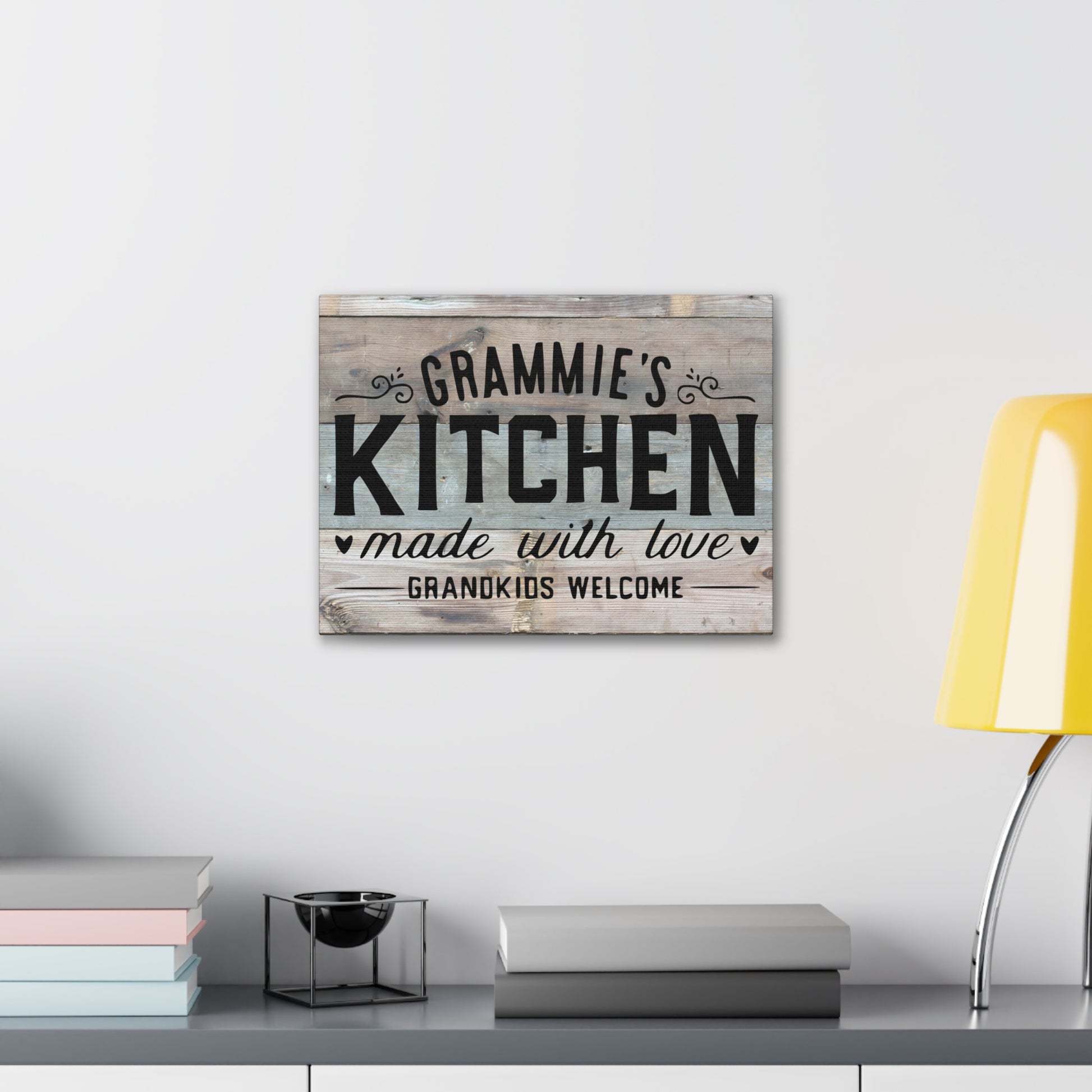 "Indoor rustic kitchen canvas print celebrating family bonds"