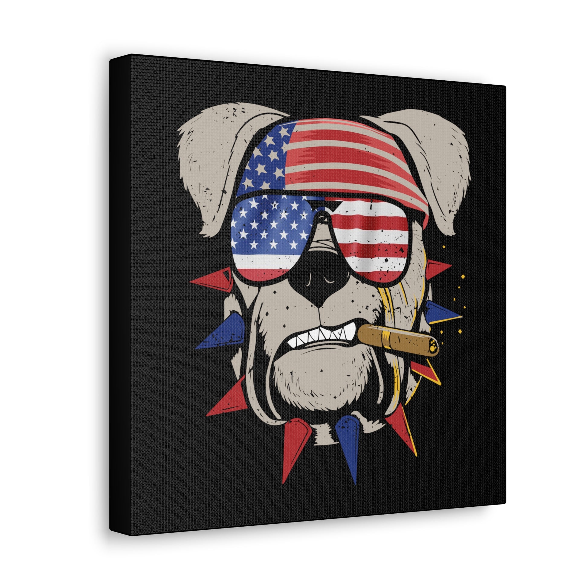 High-quality bulldog canvas print for man caves and offices.
