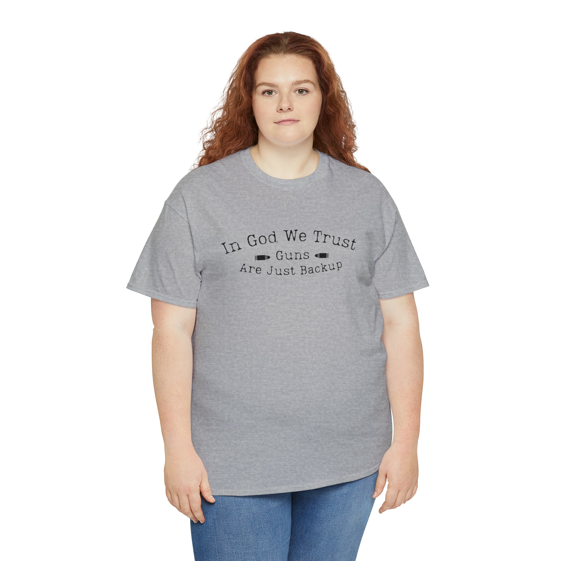 "In God We Trust, The Guns Are Just Backup" T-Shirt - Weave Got Gifts - Unique Gifts You Won’t Find Anywhere Else!
