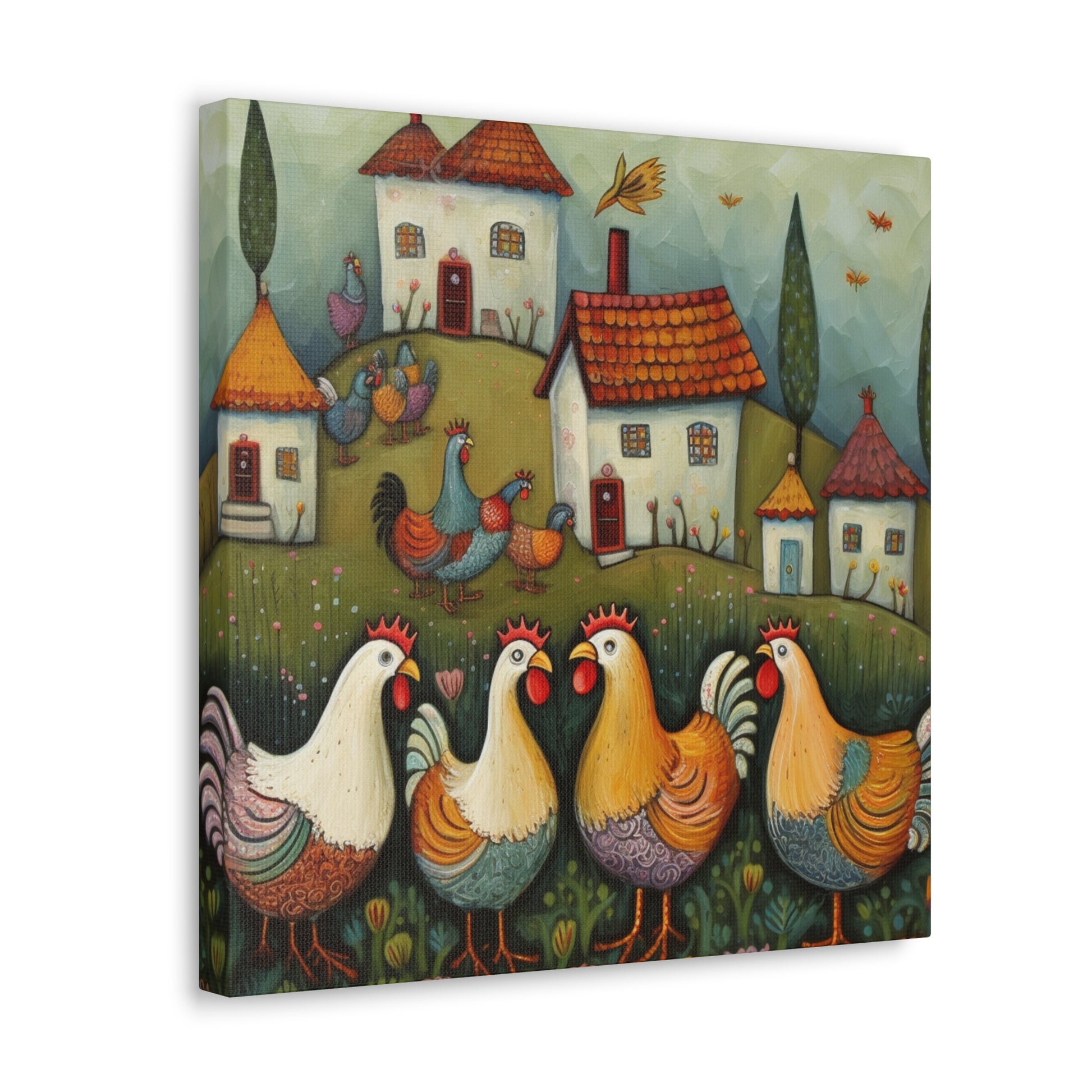 "Vintage Chicken Art" Wall Art - Weave Got Gifts - Unique Gifts You Won’t Find Anywhere Else!