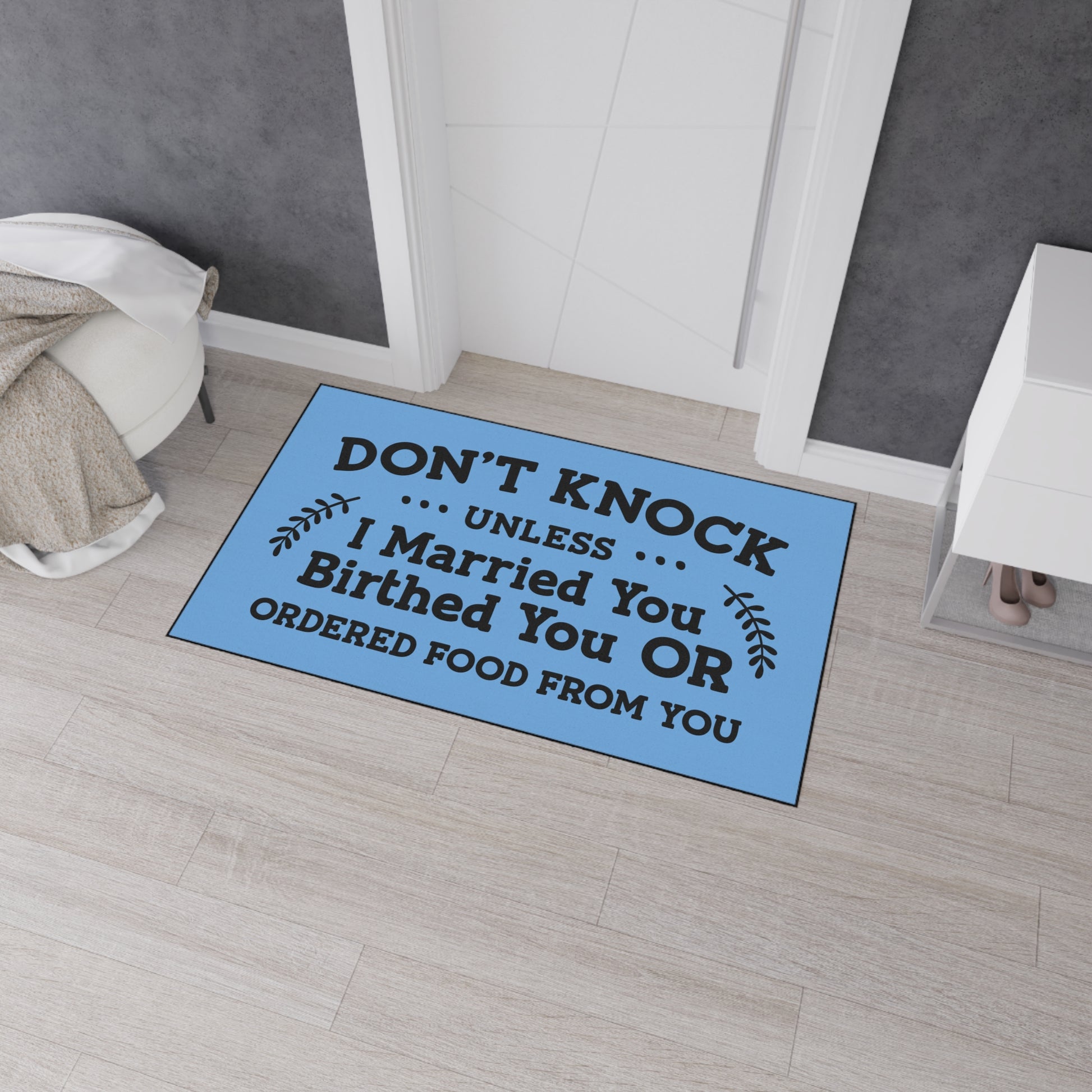 Quirky family joke doormat
