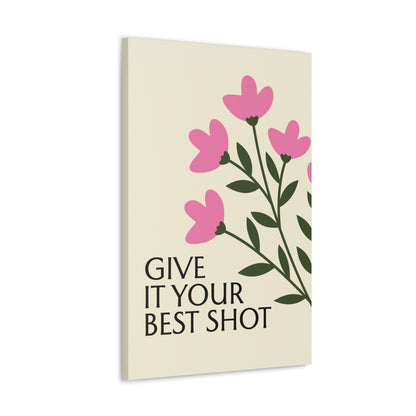 Minimalist canvas floral wall art for bedroom or creative space
