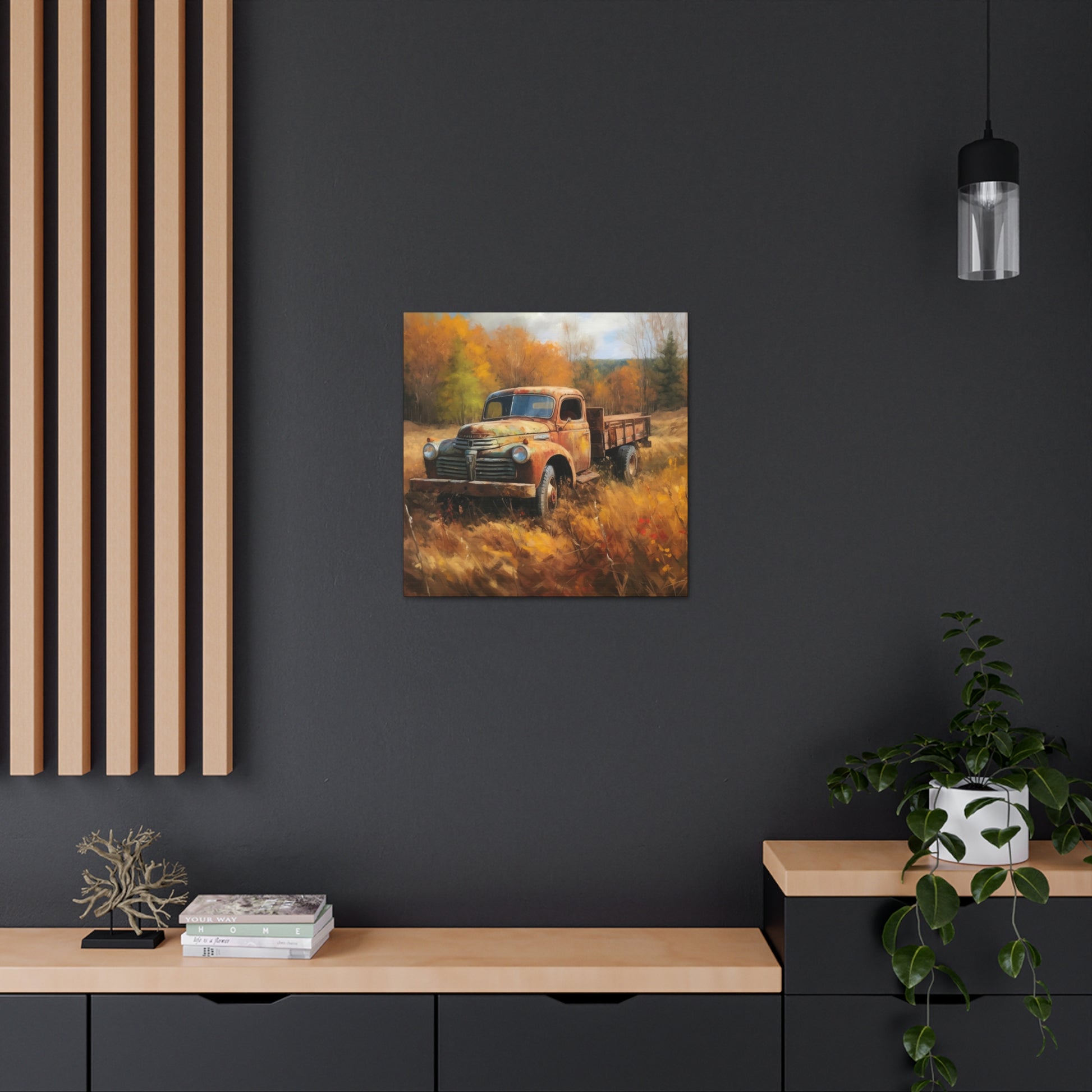 "Fall Farm Rustic Truck" Wall Art - Weave Got Gifts - Unique Gifts You Won’t Find Anywhere Else!