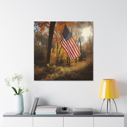 "American Flag In Autumn" Wall Art - Weave Got Gifts - Unique Gifts You Won’t Find Anywhere Else!