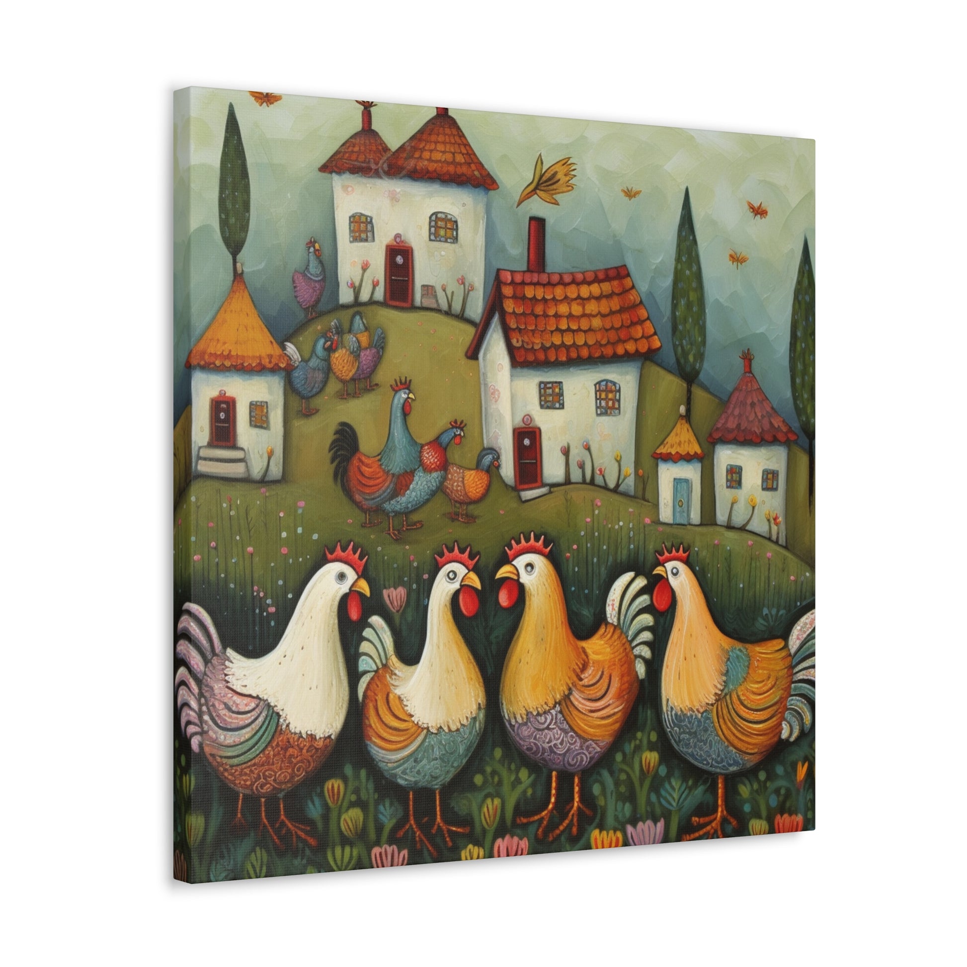 "Vintage Chicken Art" Wall Art - Weave Got Gifts - Unique Gifts You Won’t Find Anywhere Else!