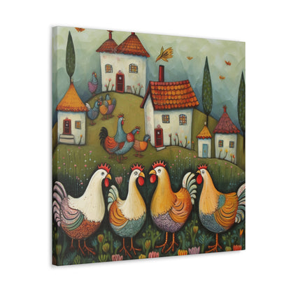 "Vintage Chicken Art" Wall Art - Weave Got Gifts - Unique Gifts You Won’t Find Anywhere Else!
