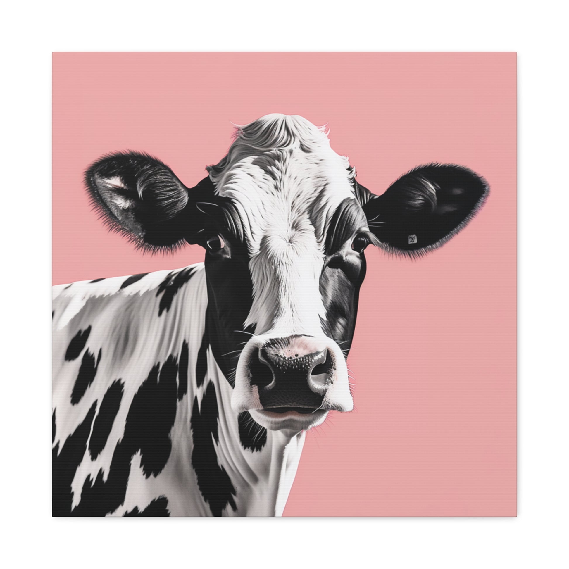 kids room Black and white cow art for home
