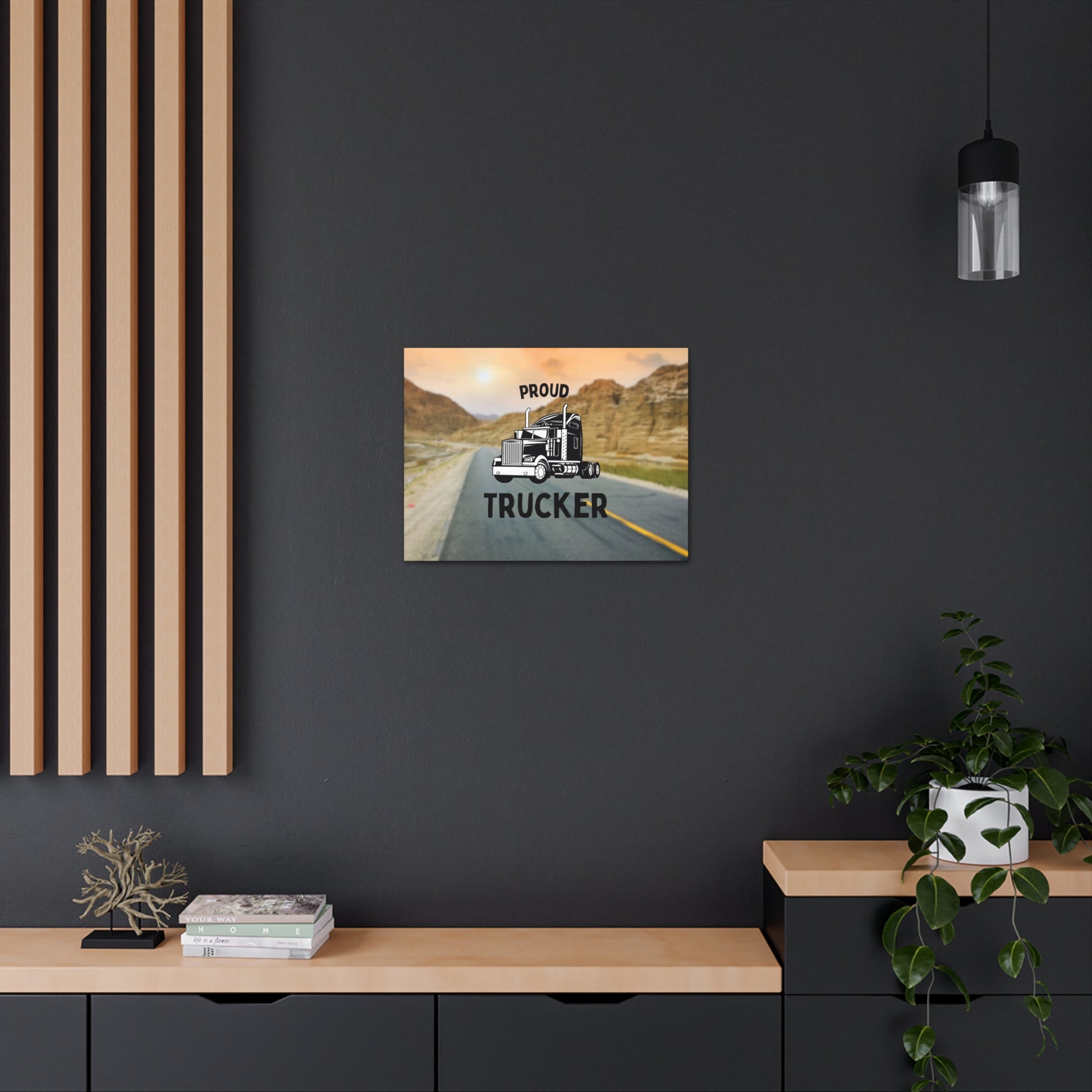 "Proud Trucker" Wall Art - Weave Got Gifts - Unique Gifts You Won’t Find Anywhere Else!