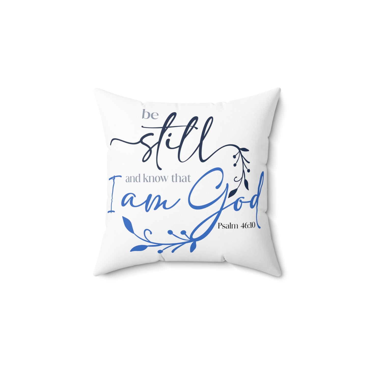 Faith-based throw pillow with inspirational quote
