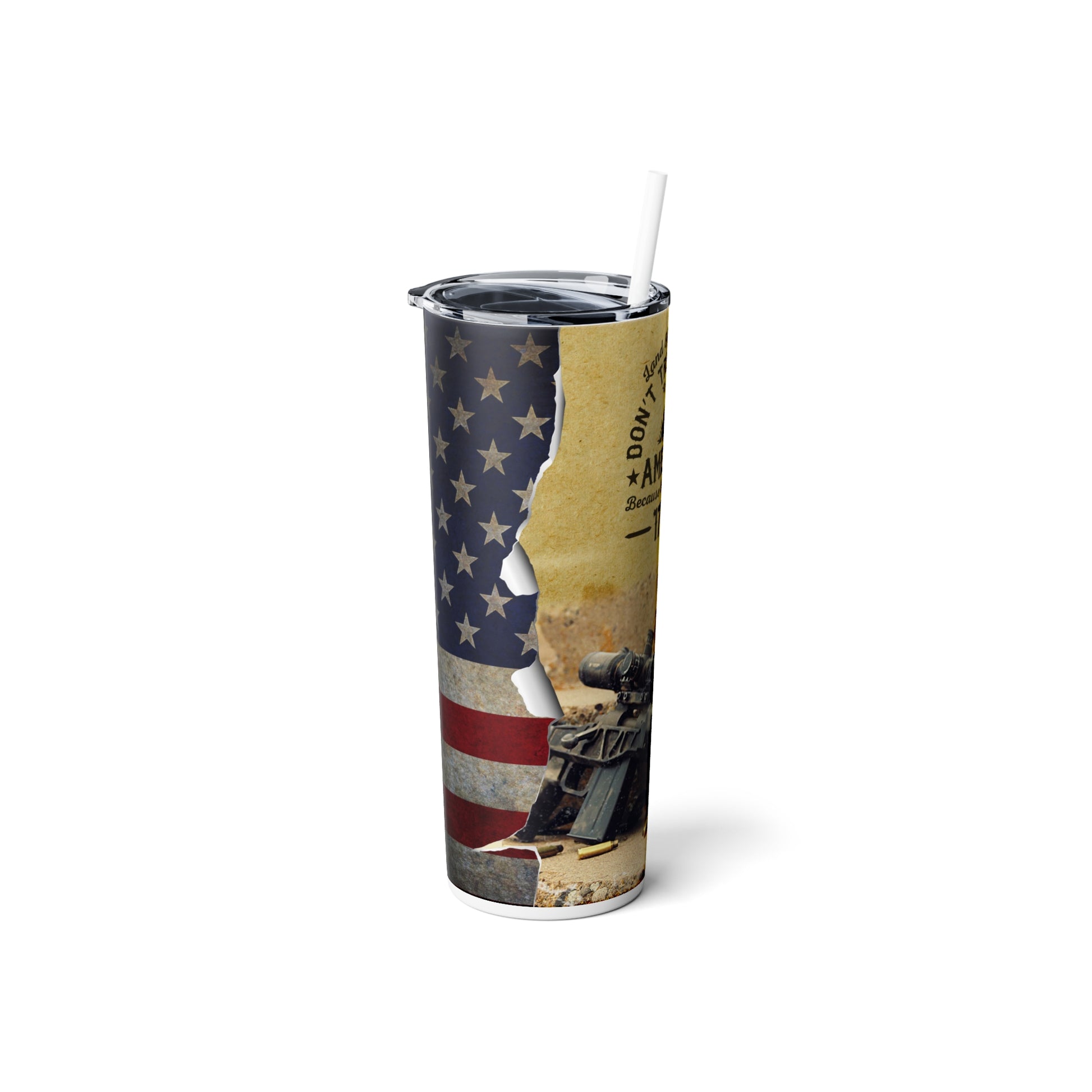 "American Don't Tread On Me 1776" Steel Tumbler with Straw - Weave Got Gifts - Unique Gifts You Won’t Find Anywhere Else!