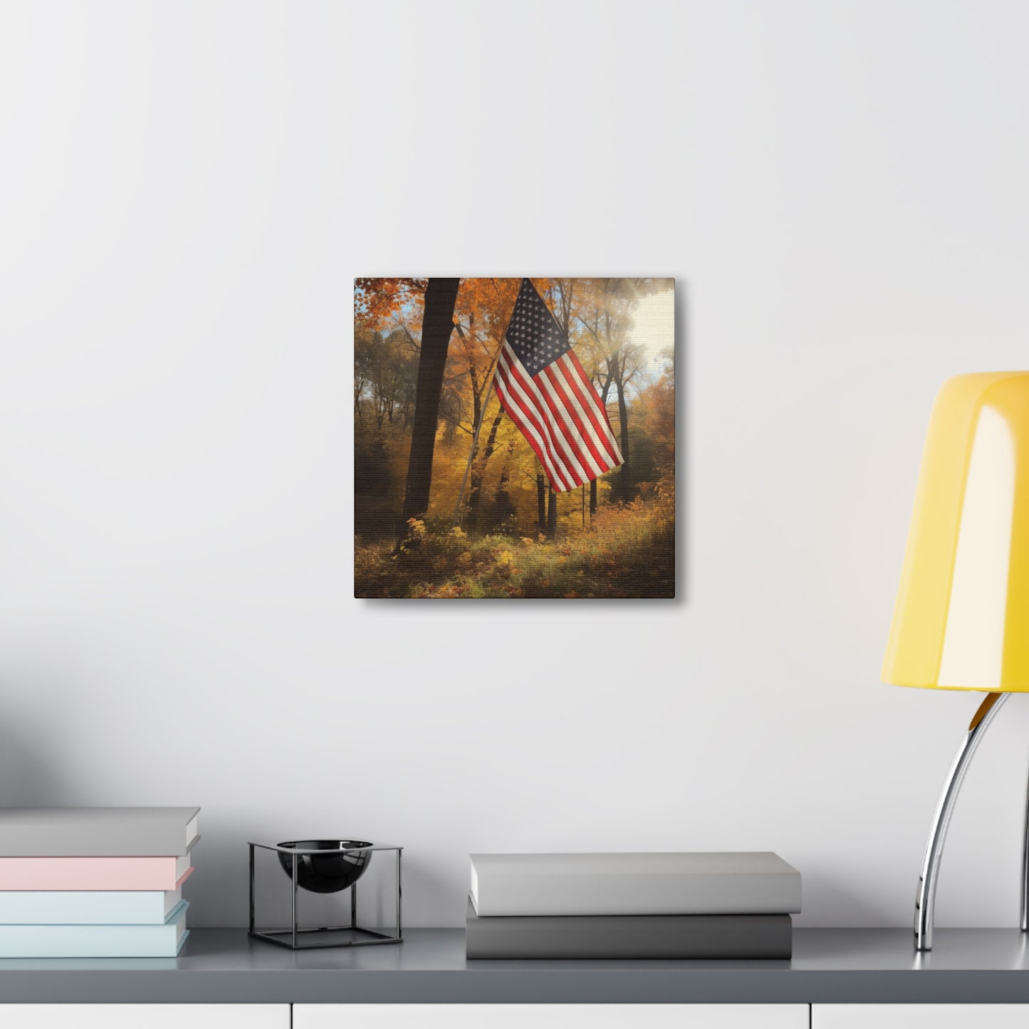 "American Flag In Autumn" Wall Art - Weave Got Gifts - Unique Gifts You Won’t Find Anywhere Else!