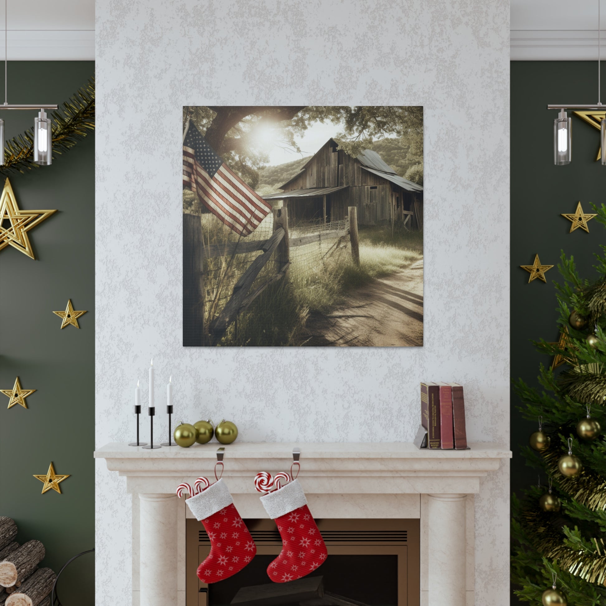 "Rustic American Farm" Wall Art - Weave Got Gifts - Unique Gifts You Won’t Find Anywhere Else!
