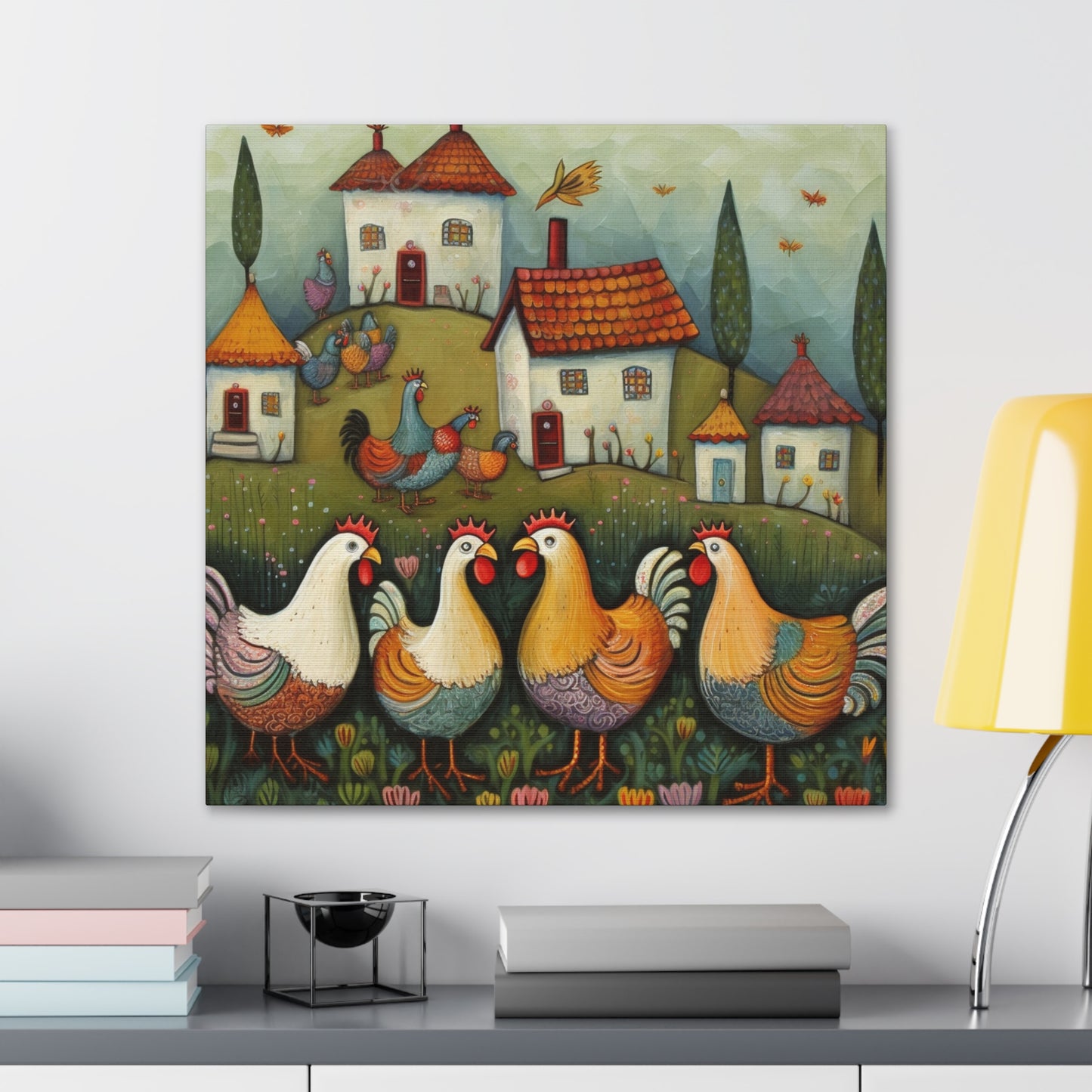 "Vintage Chicken Art" Wall Art - Weave Got Gifts - Unique Gifts You Won’t Find Anywhere Else!