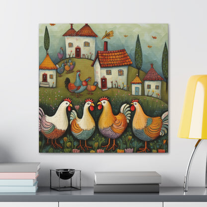 "Vintage Chicken Art" Wall Art - Weave Got Gifts - Unique Gifts You Won’t Find Anywhere Else!