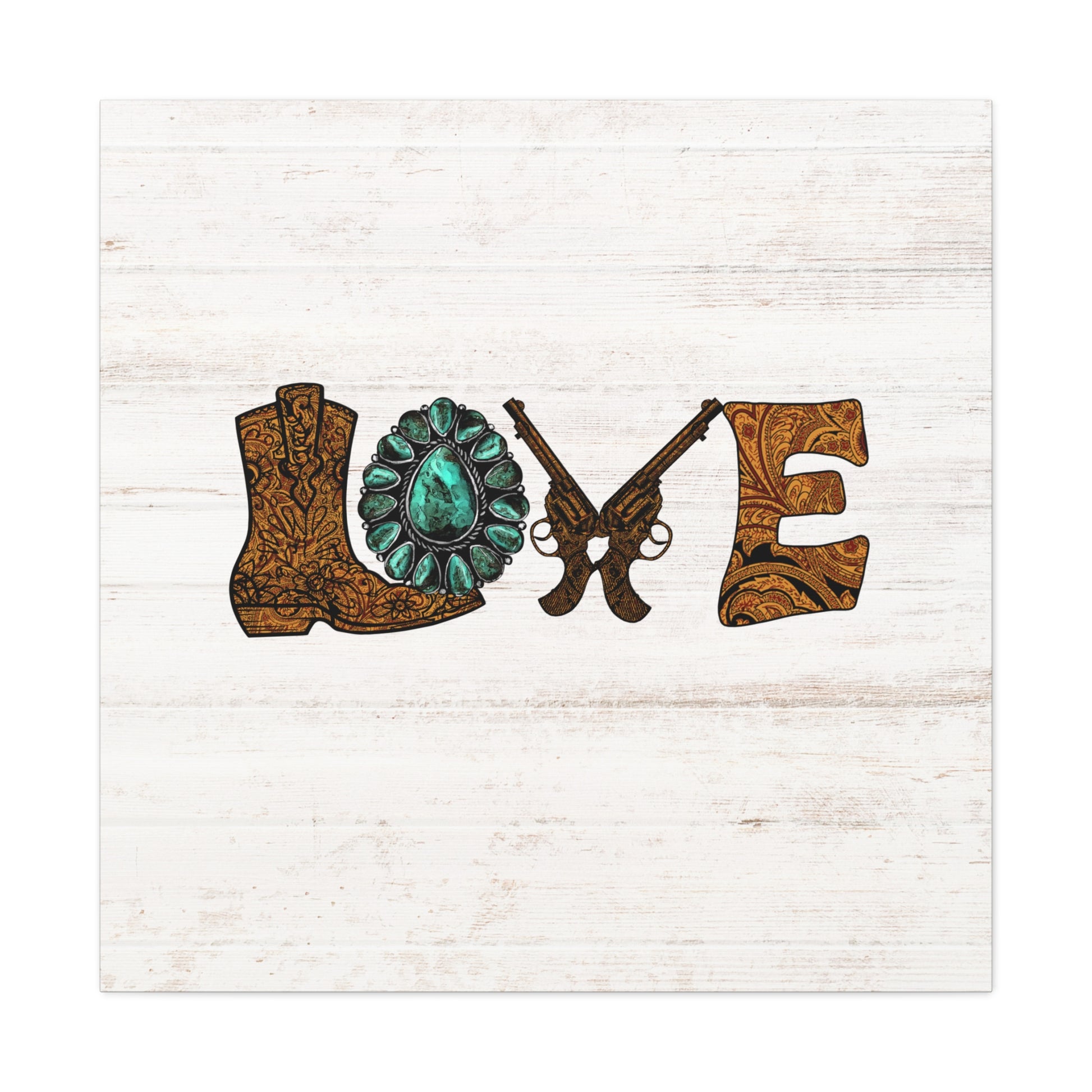 "Wild West Love" Canvas Wall Art Print - Weave Got Gifts - Unique Gifts You Won’t Find Anywhere Else!