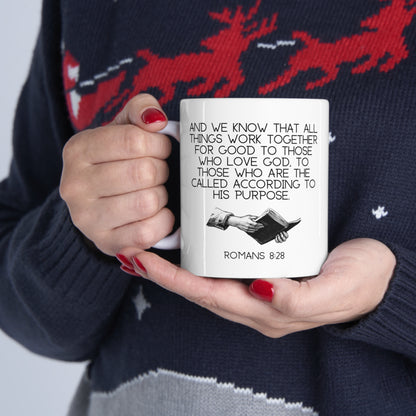 "Romans 8:28" Coffee Mug - Weave Got Gifts - Unique Gifts You Won’t Find Anywhere Else!