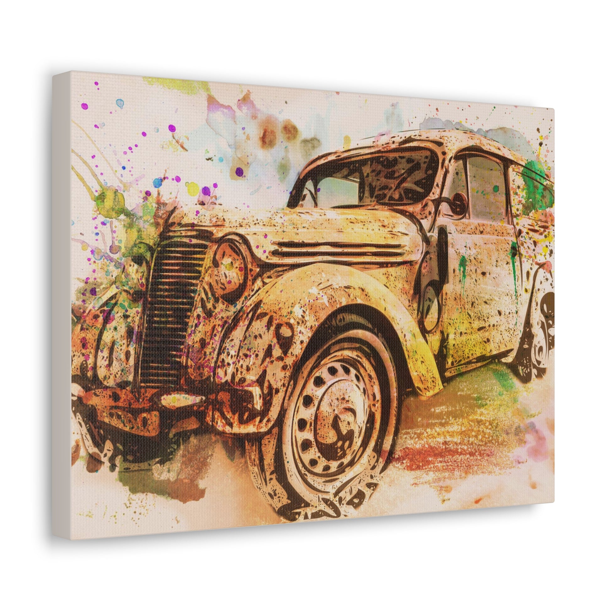 "Antique Car Modern Painting" Wall Art - Weave Got Gifts - Unique Gifts You Won’t Find Anywhere Else!