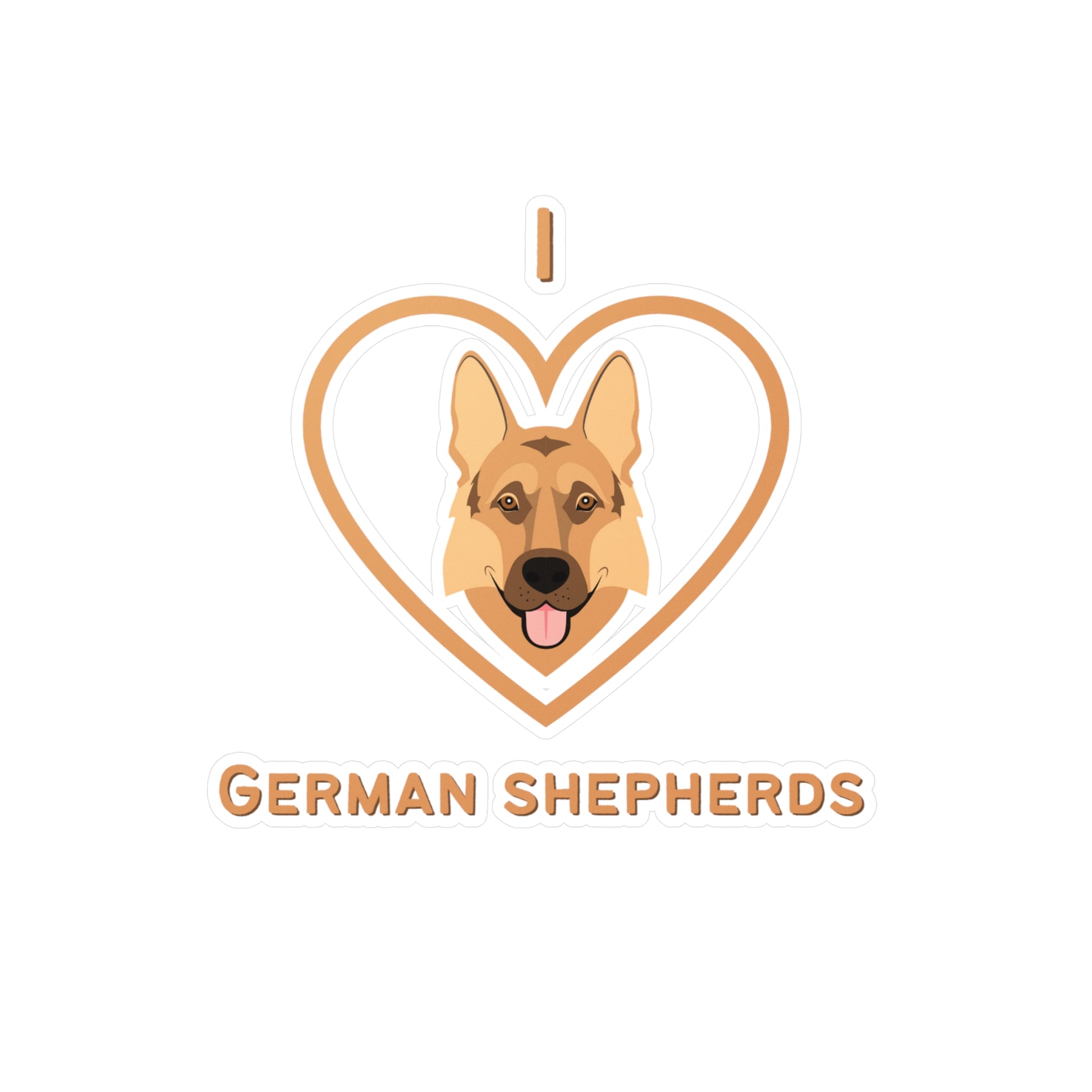 "I Love German Shepherds" Vinyl Decals - Weave Got Gifts - Unique Gifts You Won’t Find Anywhere Else!