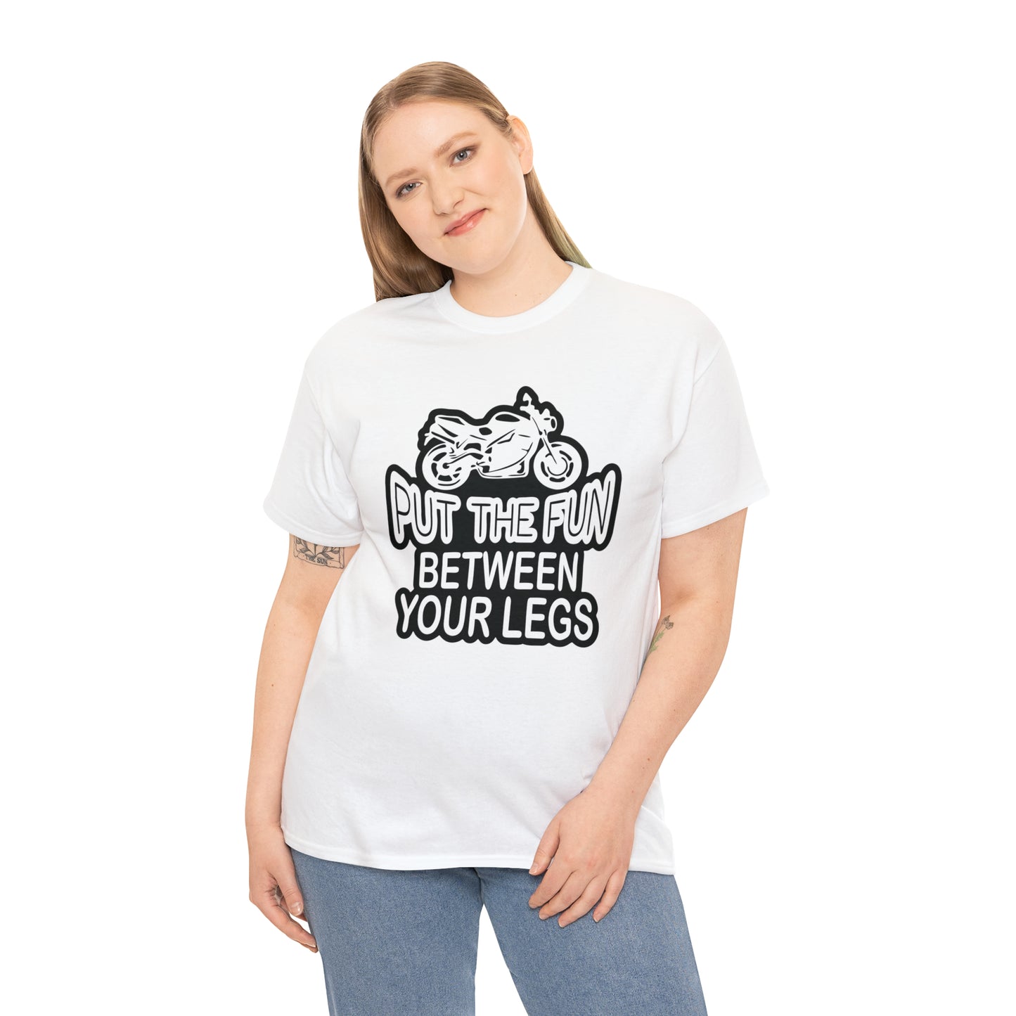 "Motorcycle, Put The Fun Between Your Legs" T-Shirt - Weave Got Gifts - Unique Gifts You Won’t Find Anywhere Else!