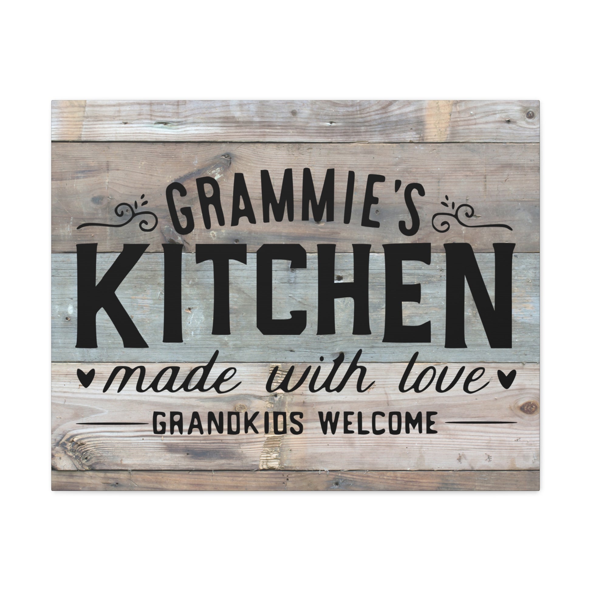 "Multicolor wood background canvas for Grammie’s kitchen decor"