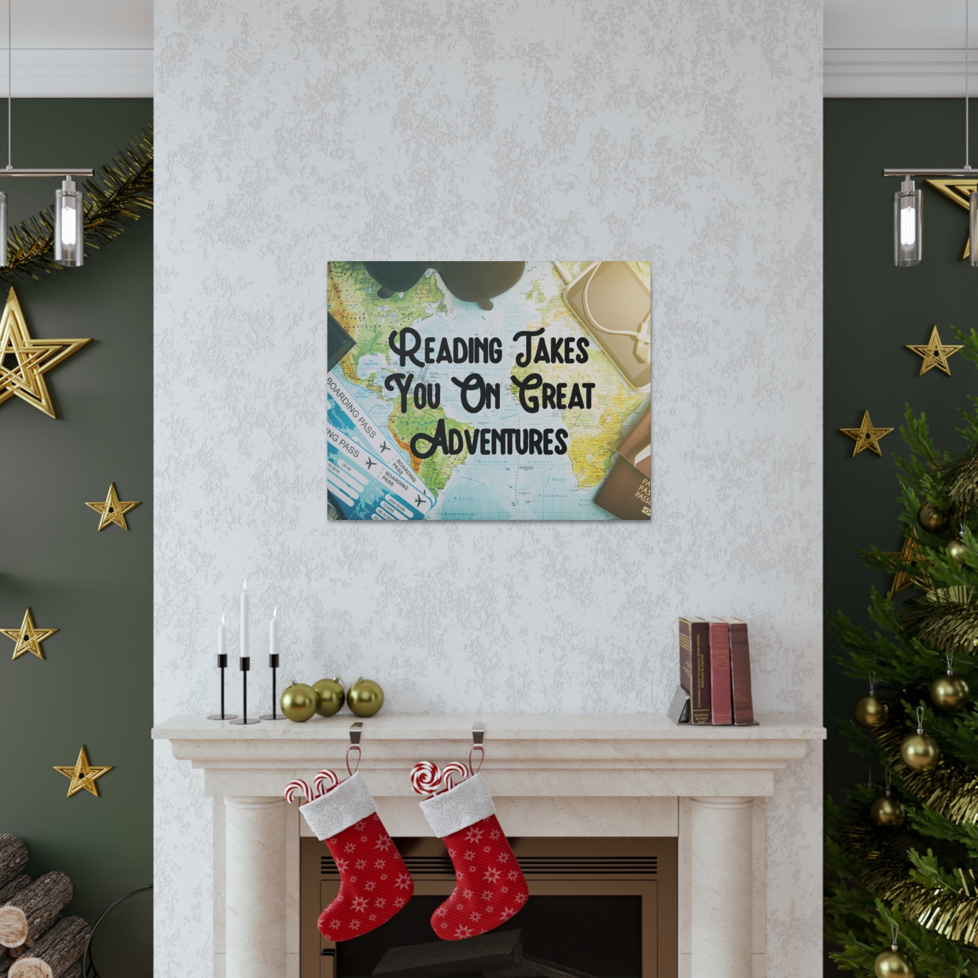 "Readings Takes You On The Greatest Adventures" Wall Art - Weave Got Gifts - Unique Gifts You Won’t Find Anywhere Else!