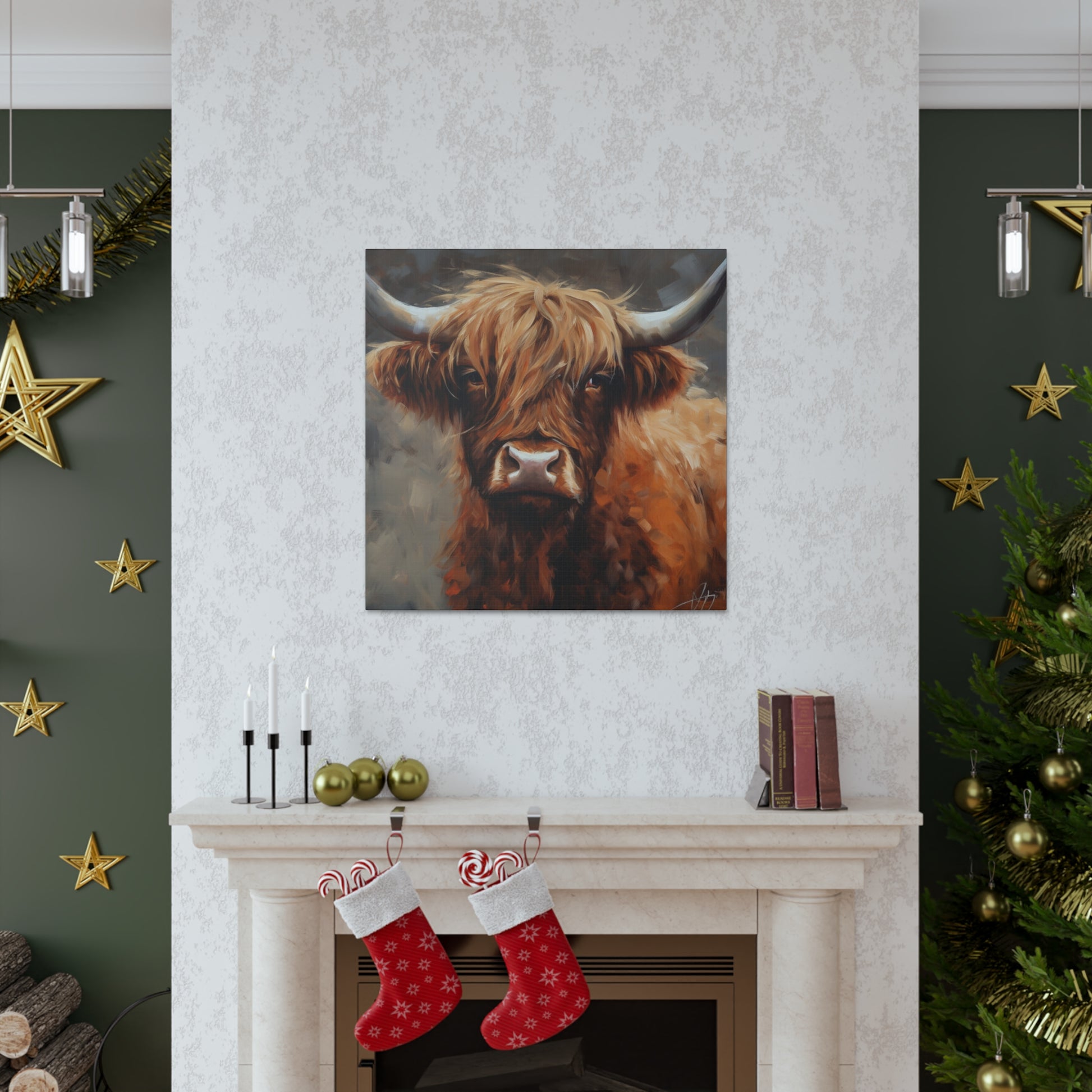 "Highland Cow Painting" Wall Art - Weave Got Gifts - Unique Gifts You Won’t Find Anywhere Else!